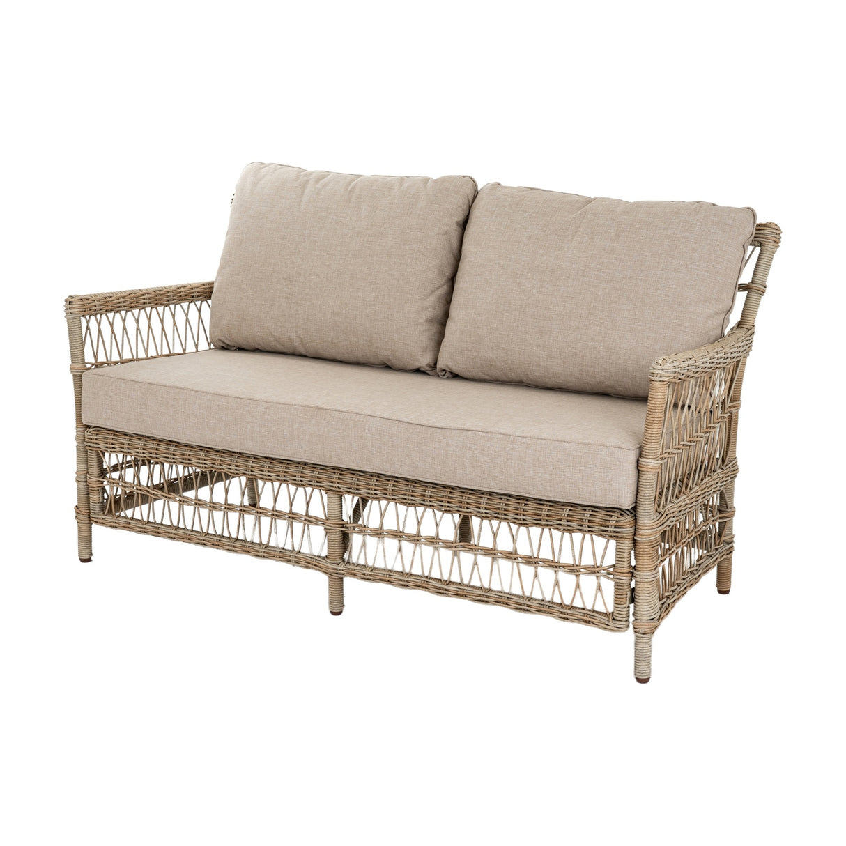 Rattan Four-Seater Garden Lounge Set – Beige