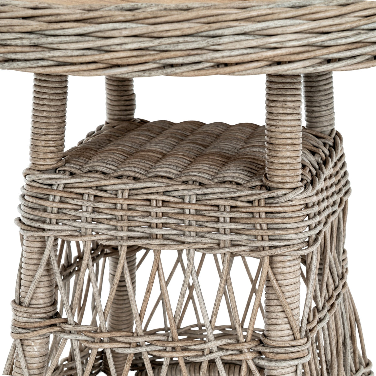 Outdoor Metal Bistro Table – Beige