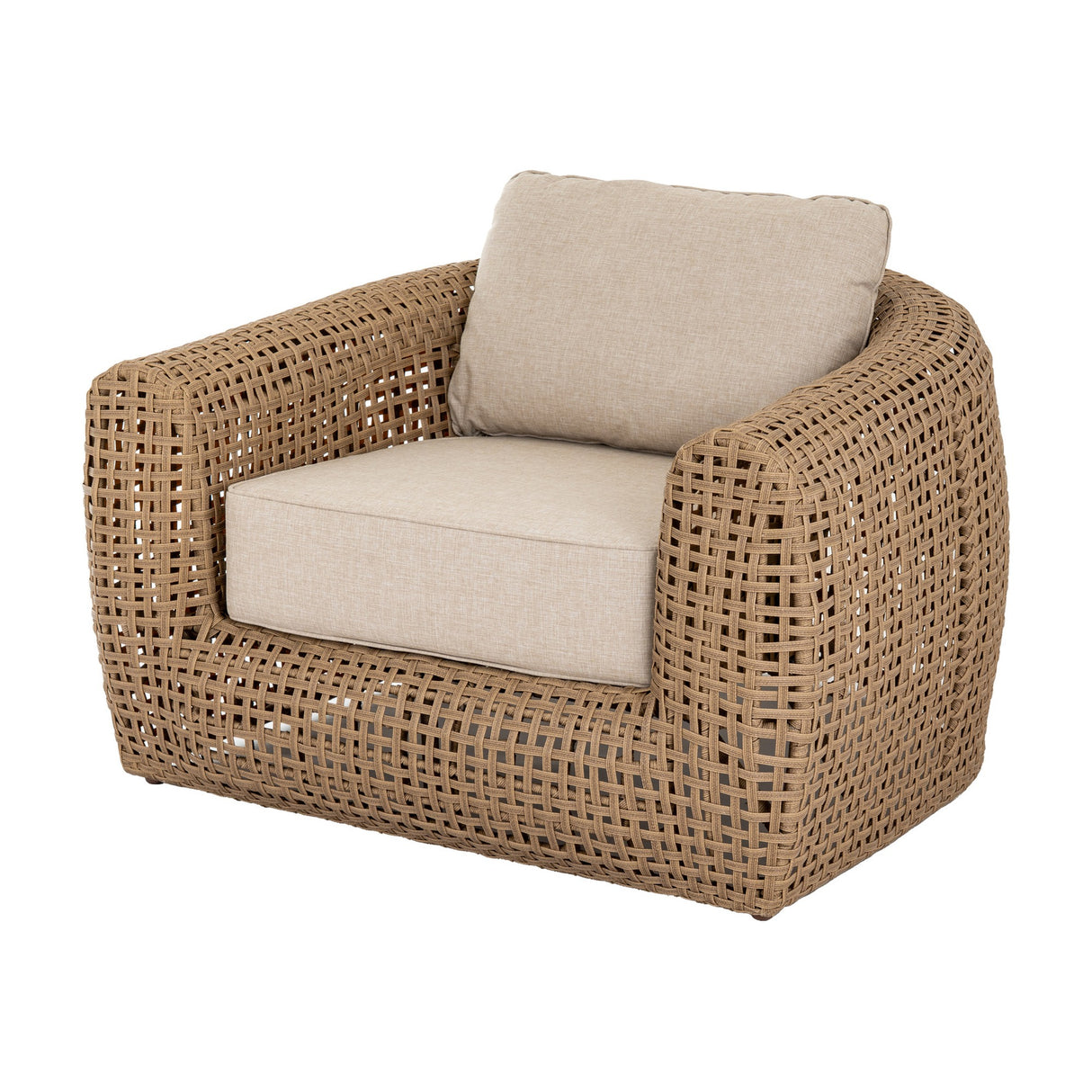 Rattan Garden Lounge Chair – Brown