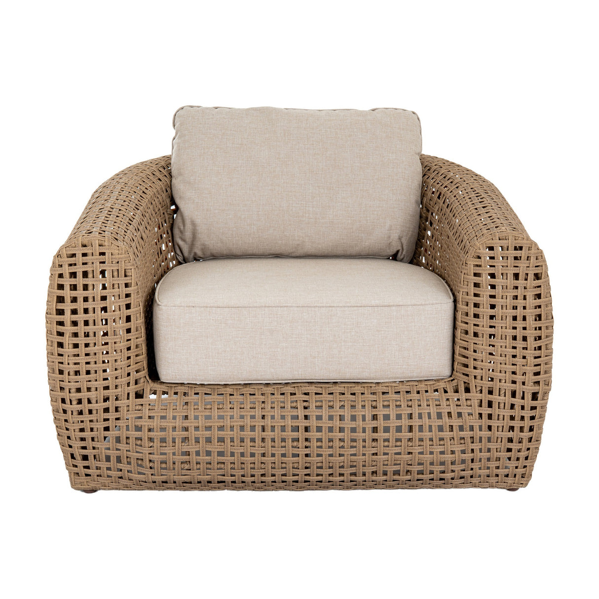 Rattan Garden Lounge Chair – Brown