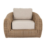 Rattan Garden Lounge Chair – Brown