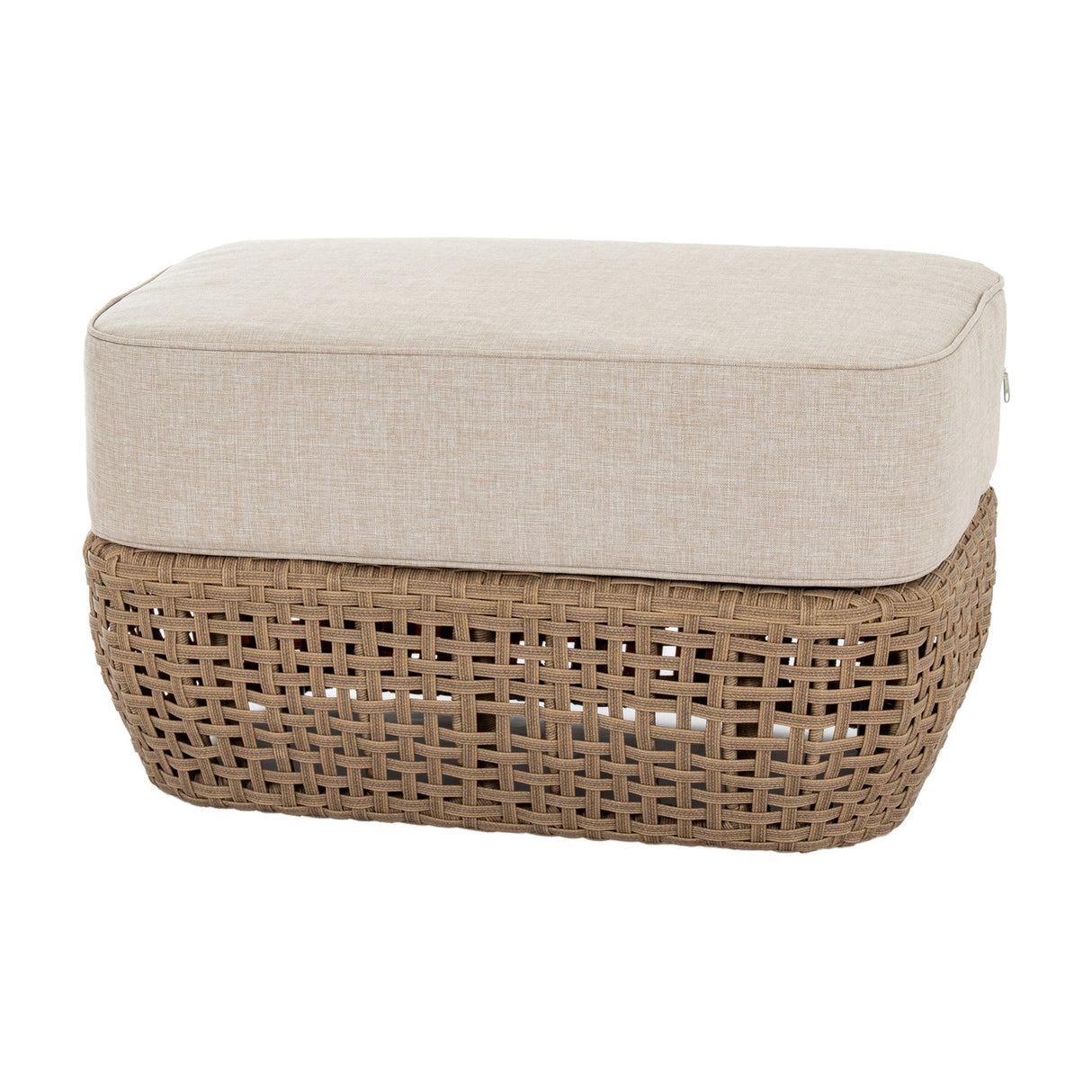 Outdoor Footstool in Metal – Brown