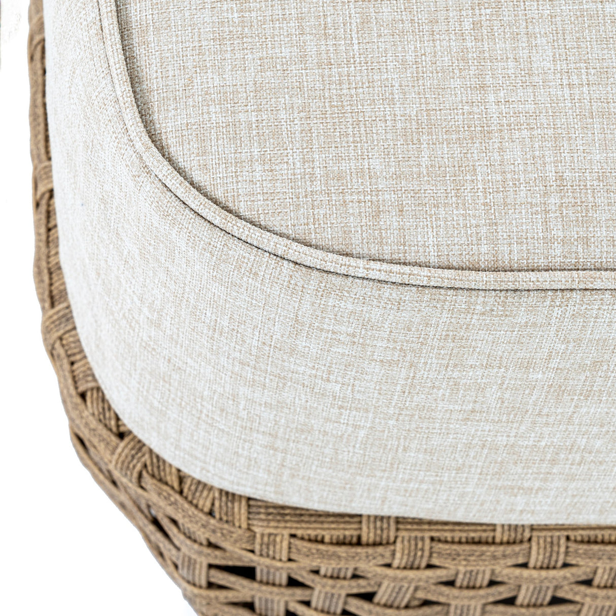 Outdoor Footstool in Metal – Brown