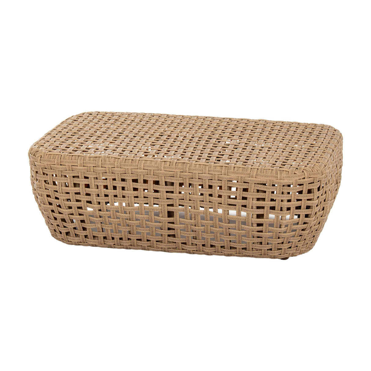 Outdoor Footstool in Metal – Brown