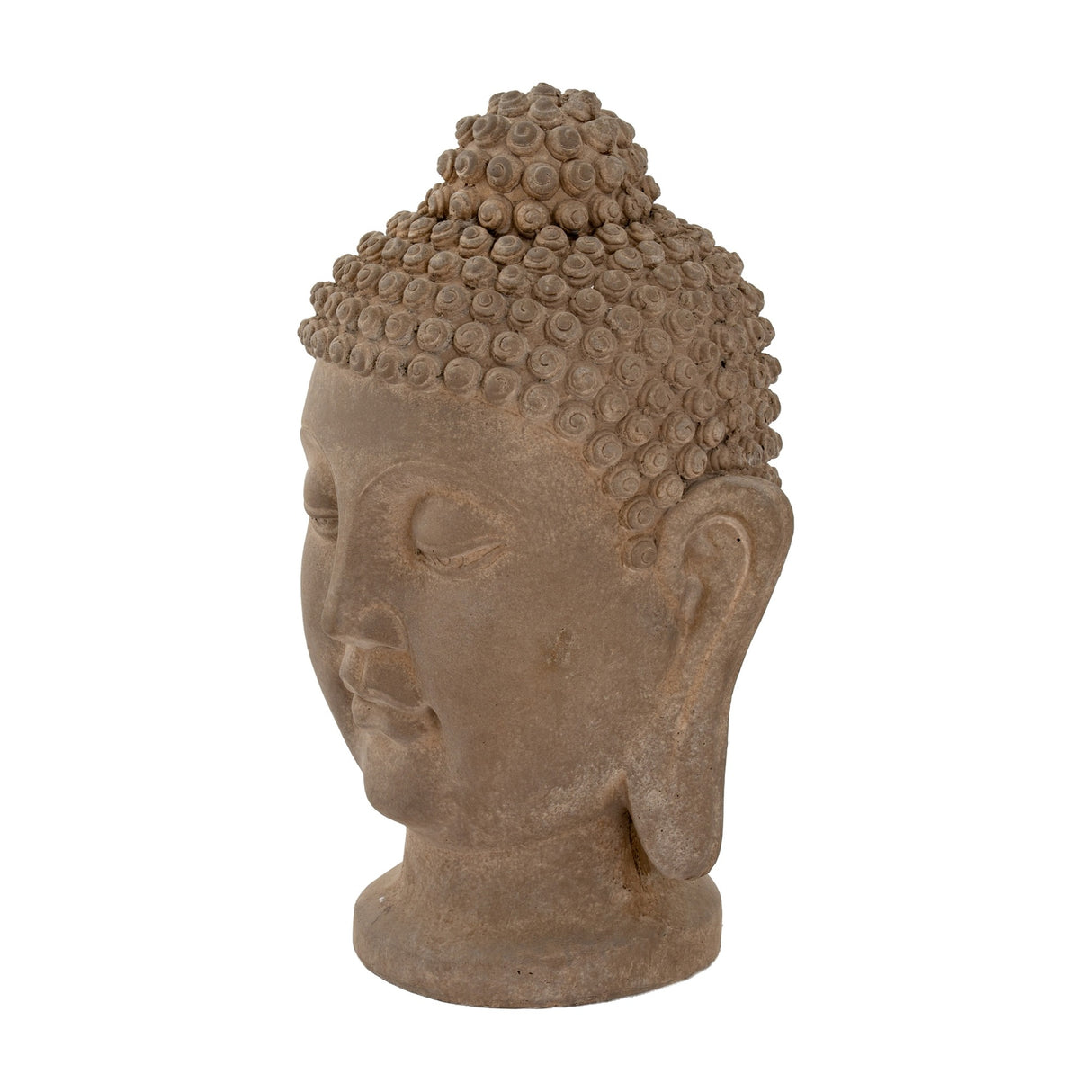Buddha Head Concrete Planter – Brown