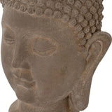Buddha Head Concrete Planter – Brown