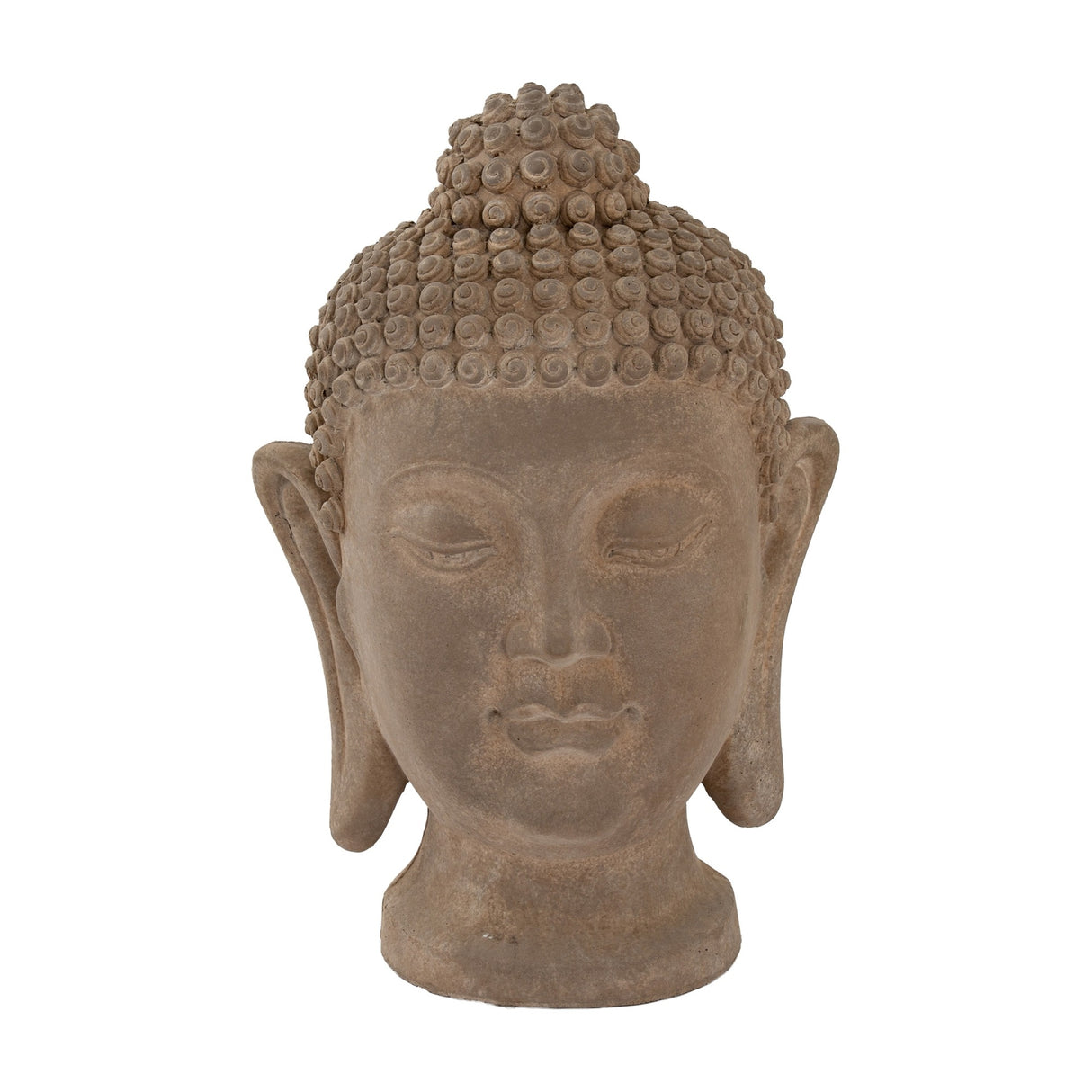Buddha Head Concrete Planter – Brown