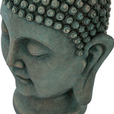 Buddha Head Concrete Planter – Green