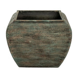 Square Drum Concrete Planters Set of 2 – Green