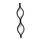 Undulating Panel Wall Mirror – Black
