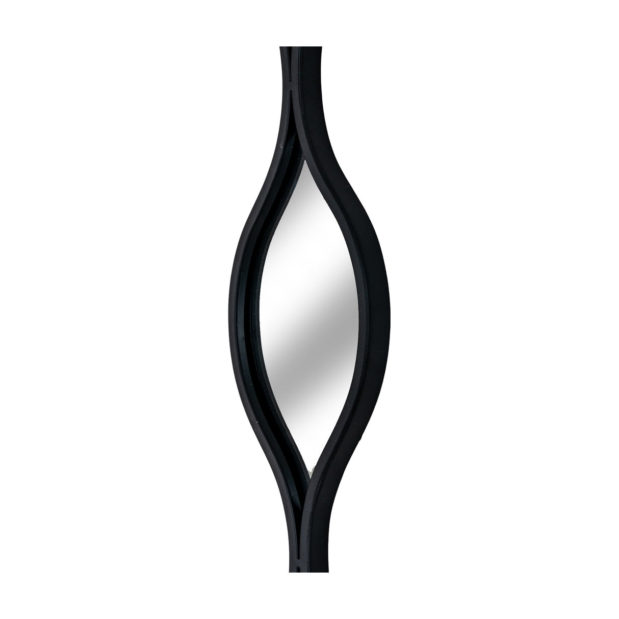 Undulating Panel Wall Mirror – Black