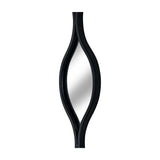 Undulating Panel Wall Mirror – Black