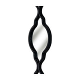 Black Quatrefoil Decorative Hanging Wall Mirror – Black