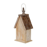 Large Rustic Wooden Birdhouse – White