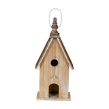 Large Rustic Wooden Birdhouse – White