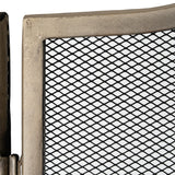 Arched Three-Panel Fire Screen – Silver