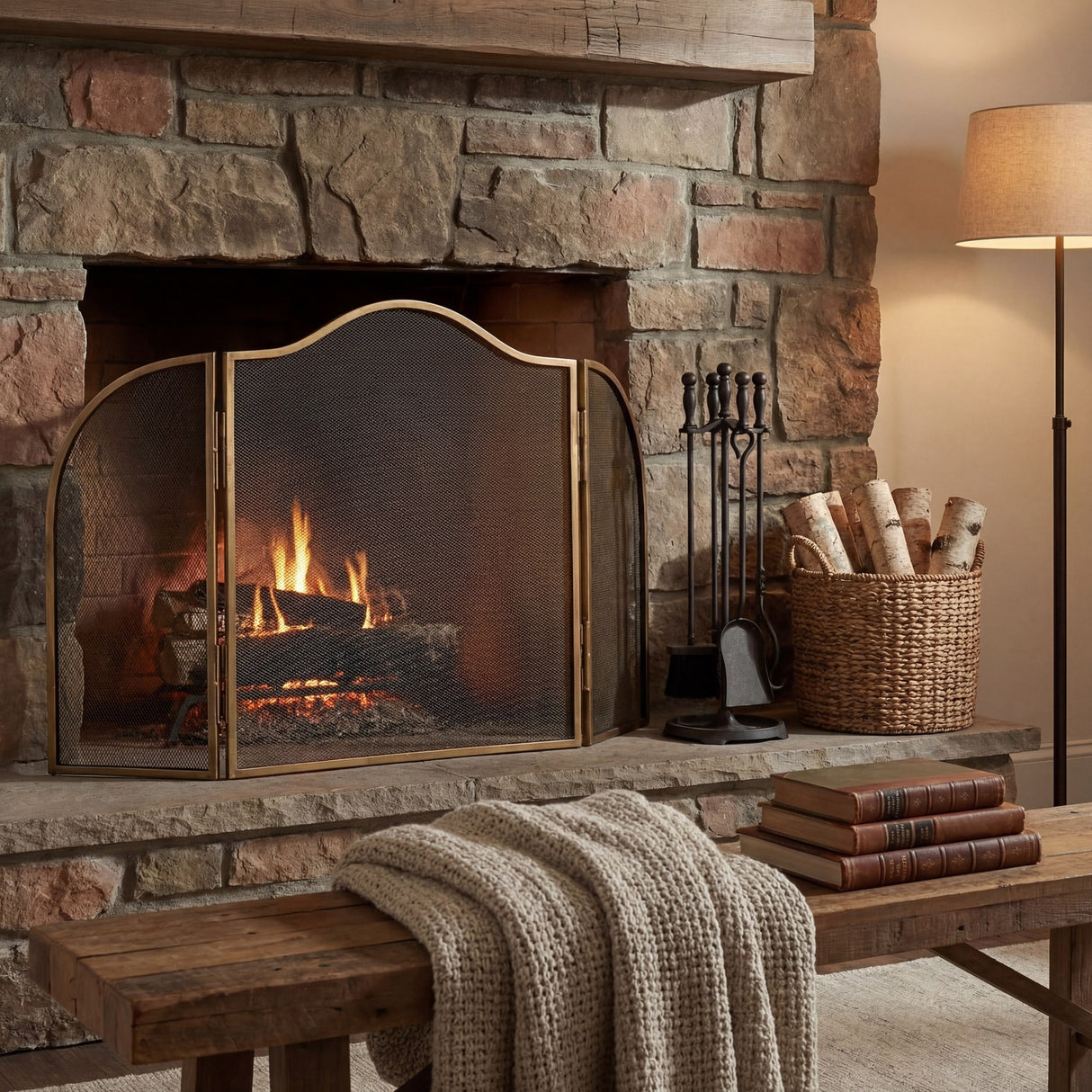 Brass Fire Screen – Brass