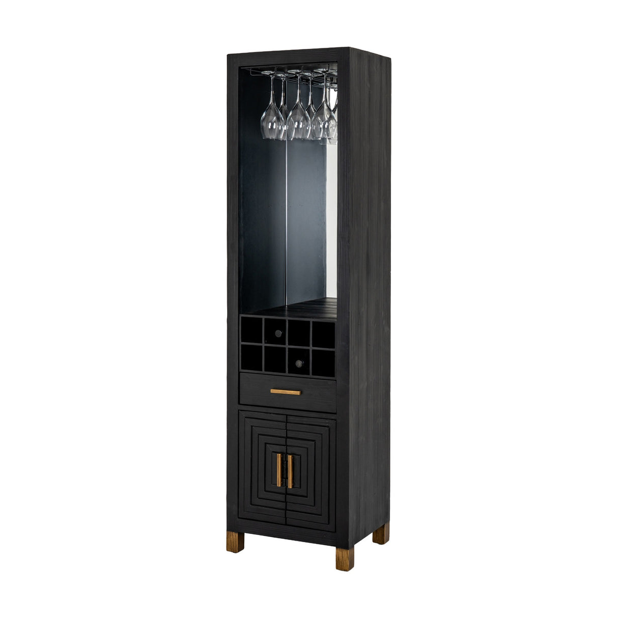 Harweld Black Drinks Cabinet – Black