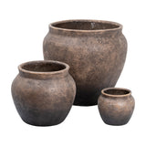Earthen Wash Belly Pots Set of 3