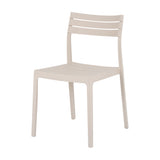 Slatted-Back Accent Chair – Beige