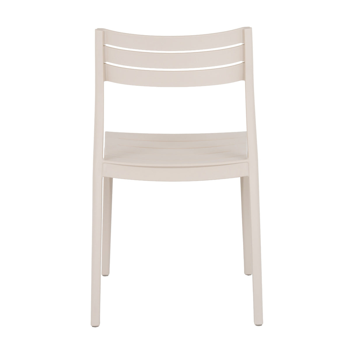 Slatted-Back Accent Chair – Beige