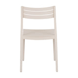 Slatted-Back Accent Chair – Beige