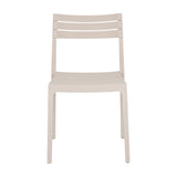 Slatted-Back Accent Chair – Beige