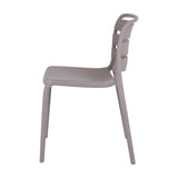 Stone-Effect Moulded Accent Chair – Beige