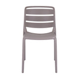 Stone-Effect Moulded Accent Chair – Beige