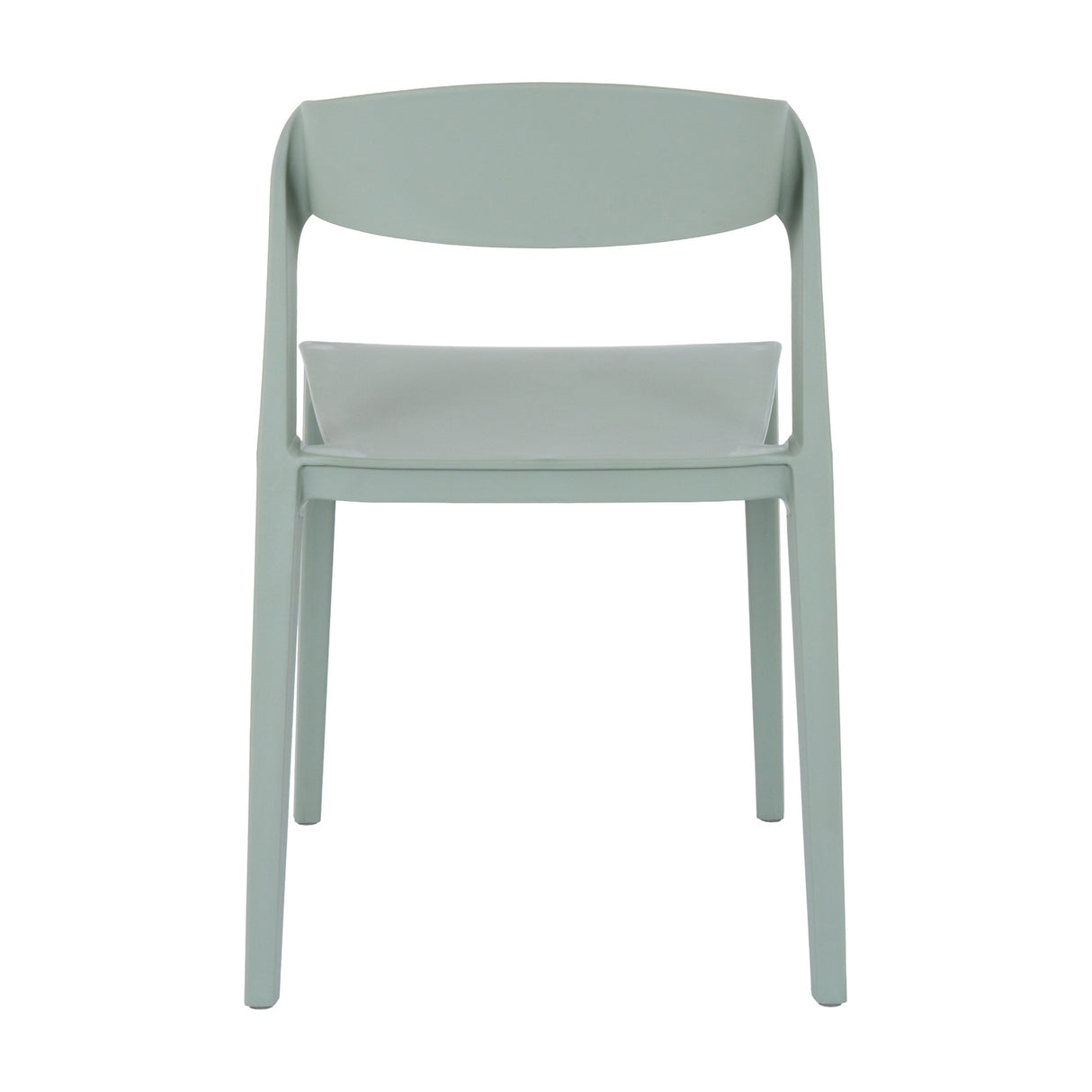 Hill Interiors French Grey Accent Chair with moulded plastic frame, curved backrest, contoured seat and tapered legs on a plain white background.