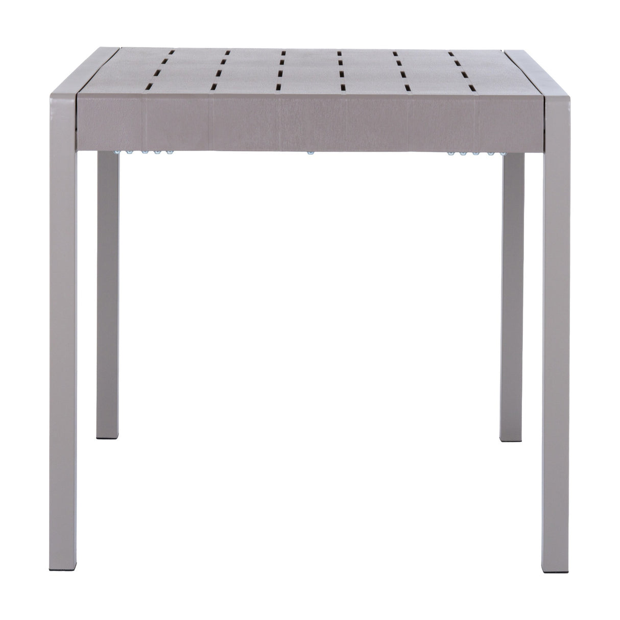 Cube Stone-Effect Side Table – Beige
