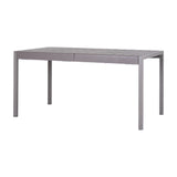 Hill Interiors Stone-Effect Side Table in beige, a rectangular slatted moulded plastic table with square legs, shown on a plain white background.