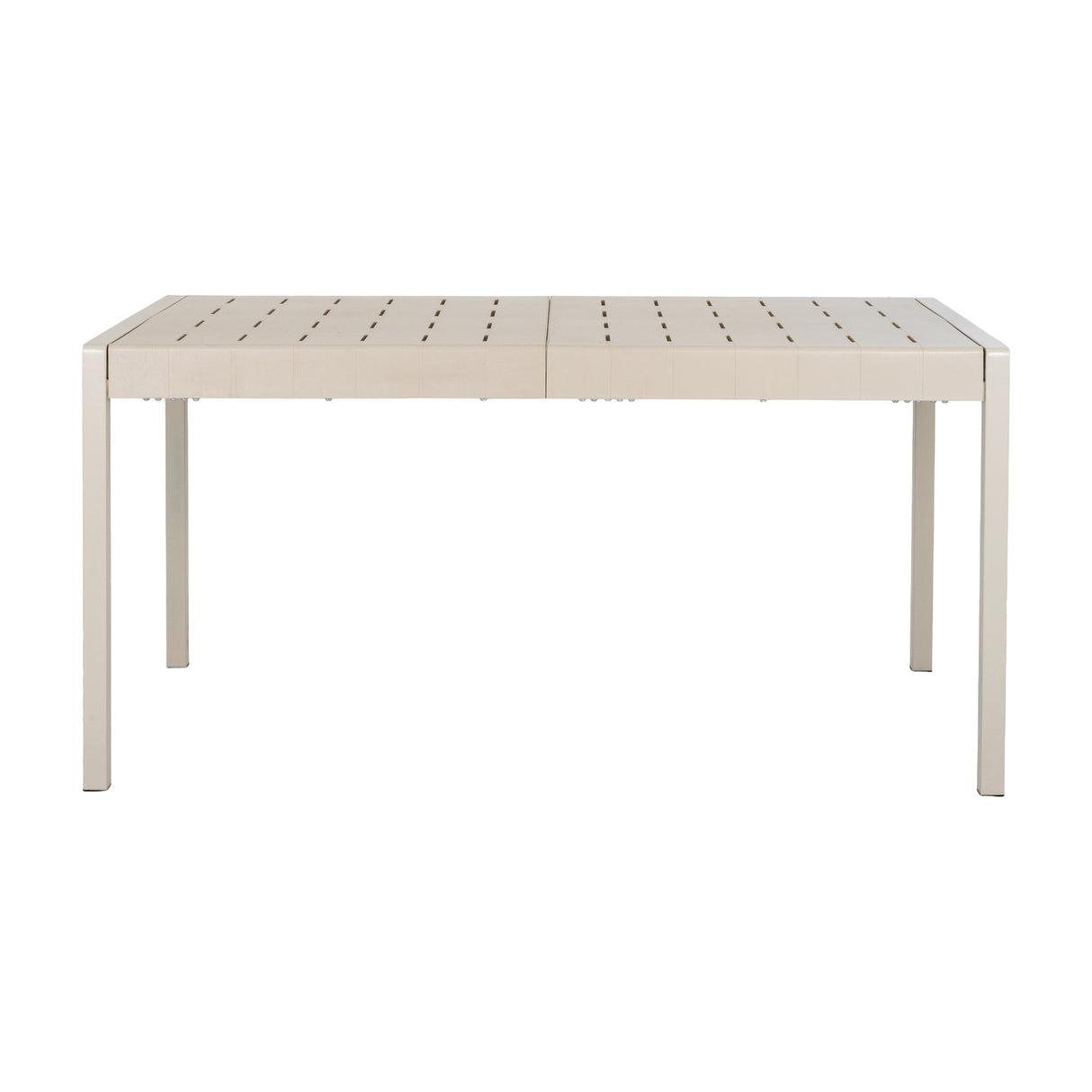 Woven-Top Side Table – Beige