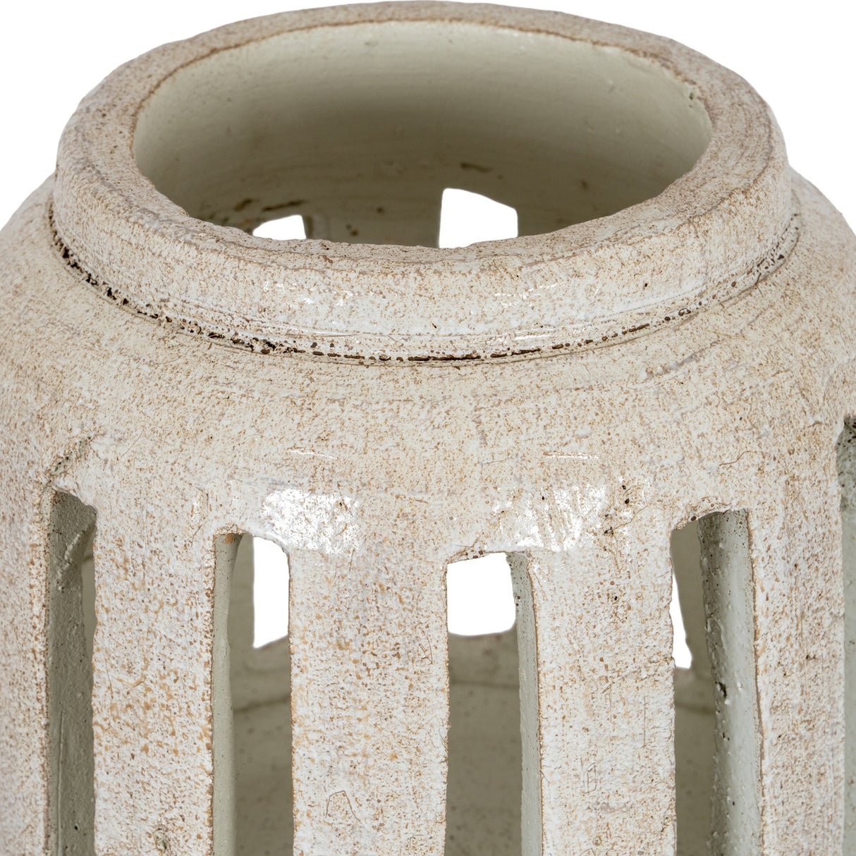 Medium Ceramic Candle Holder – White
