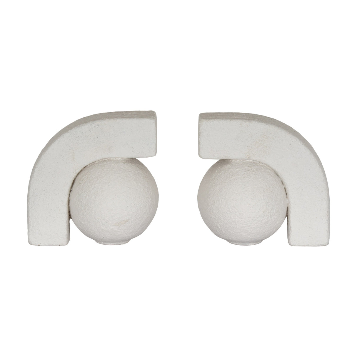 Ceramic Book Ends 13cm – White