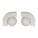 Ceramic Book Ends 13cm – White