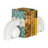 Ceramic Book Ends 13cm – White