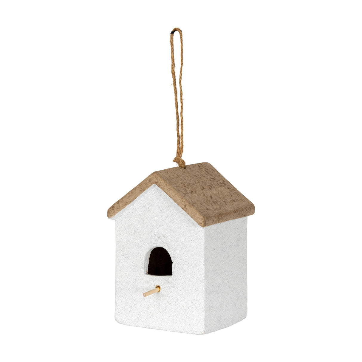 Ceramic Bird House Vase 20cm – Brown