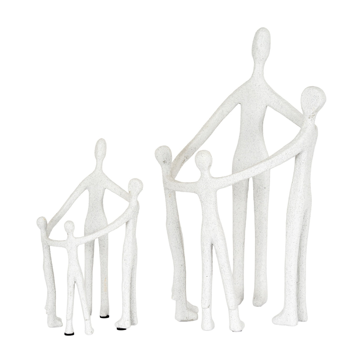 Large Family Figure Sculpture – White