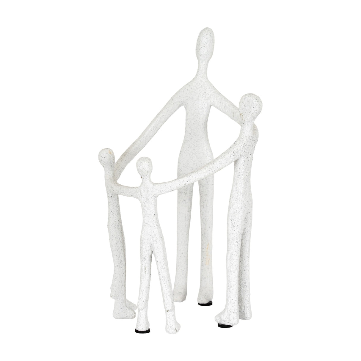 Family Figurine Sculpture in Ceramic – White