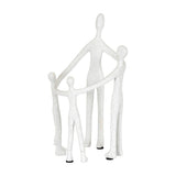 Family Figurine Sculpture in Ceramic – White