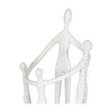 Family Figurine Sculpture in Ceramic – White