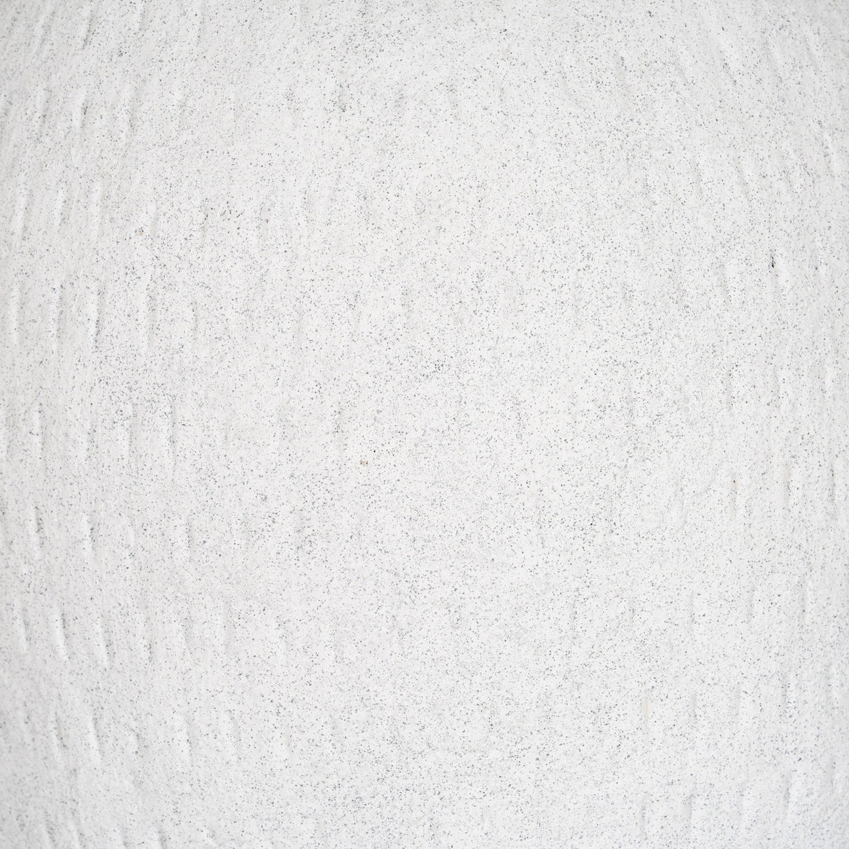 Close-up of the Hill Interiors Large Tall Ceramic Vase in white, showing the textured, lightly speckled glazed surface with subtle vertical ridges.