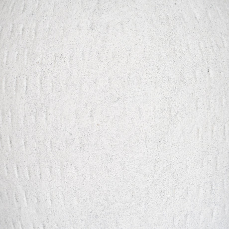 Close-up of the Hill Interiors Large Tall Ceramic Vase in white, showing the textured, lightly speckled glazed surface with subtle vertical ridges.