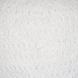 Close-up of the Hill Interiors Large Round Ceramic Vase in white, showing the chalky matte glaze and lightly textured, speckled surface.
