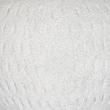 Close-up of the Hill Interiors Medium Round Ceramic Vase in white, showing the matte speckled surface and gently curved body.