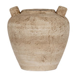 Medium Ceramic Urn Vase with Handles – Brown