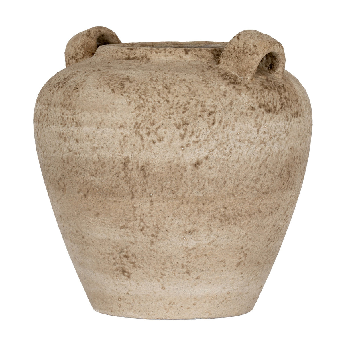 Medium Ceramic Urn Vase with Handles – Brown