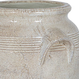 Large Ceramic Pot With Handles – White