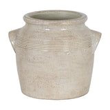 Large Ceramic Pot With Handles – White